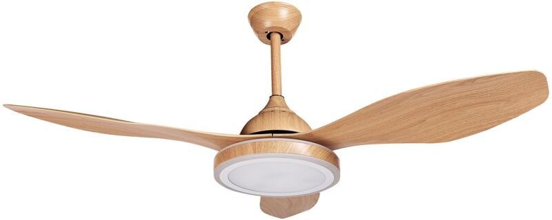 Deckenventilator mit Licht Braun Metall mit Fernbedienung 3 Flügel 3 Geschwindigkeitsstufen 3 Farbtemperaturmodi Timer W...