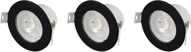 Sygonix - SY-6418012 LED-Einbauleuchte 3er Set led led 5.5 w Schwarz