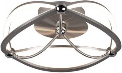 Moderne LED-Deckenleuchte Charivari Bow Nickel Ø41 cm Trio Lighting
