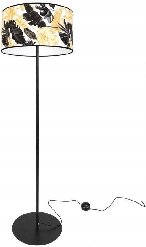 Elegante Stehleuchte, Goldener Blumenschirm, Led