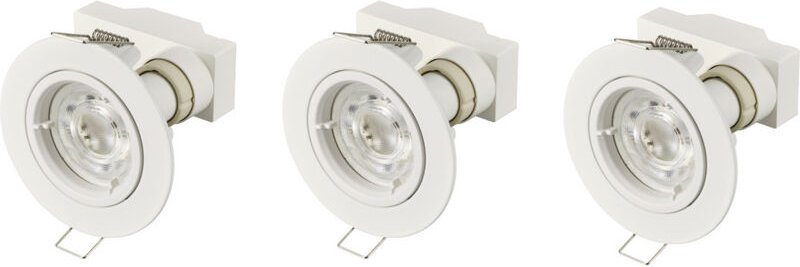 LED-Einbauleuchte 3er Set led GU10 3 w Weiß - Sygonix
