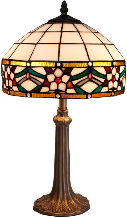 Mittelgroße Tischlampe mit geformtem Sockel und Lampenschirm mit 30 cm Durchmesser aus der Museum-Serie