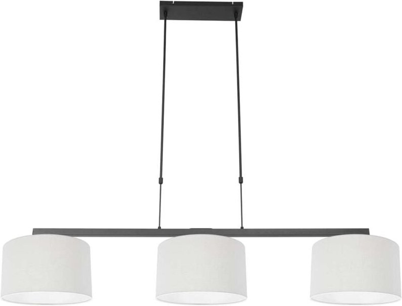 Hängeleuchte - Stang - schwarz - leinen metall - - Steinhauer