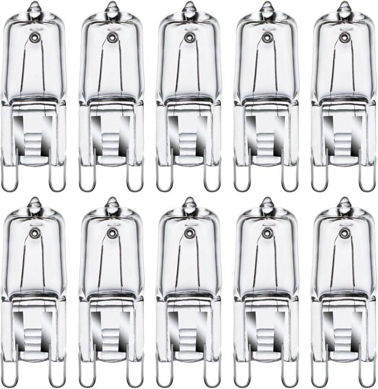 Aougo - G9-Halogenlampen, G9, 35 w, G9-Kapselbirnen, 230 v, 2800 k, dimmbar, warmweiß, 10 Stück