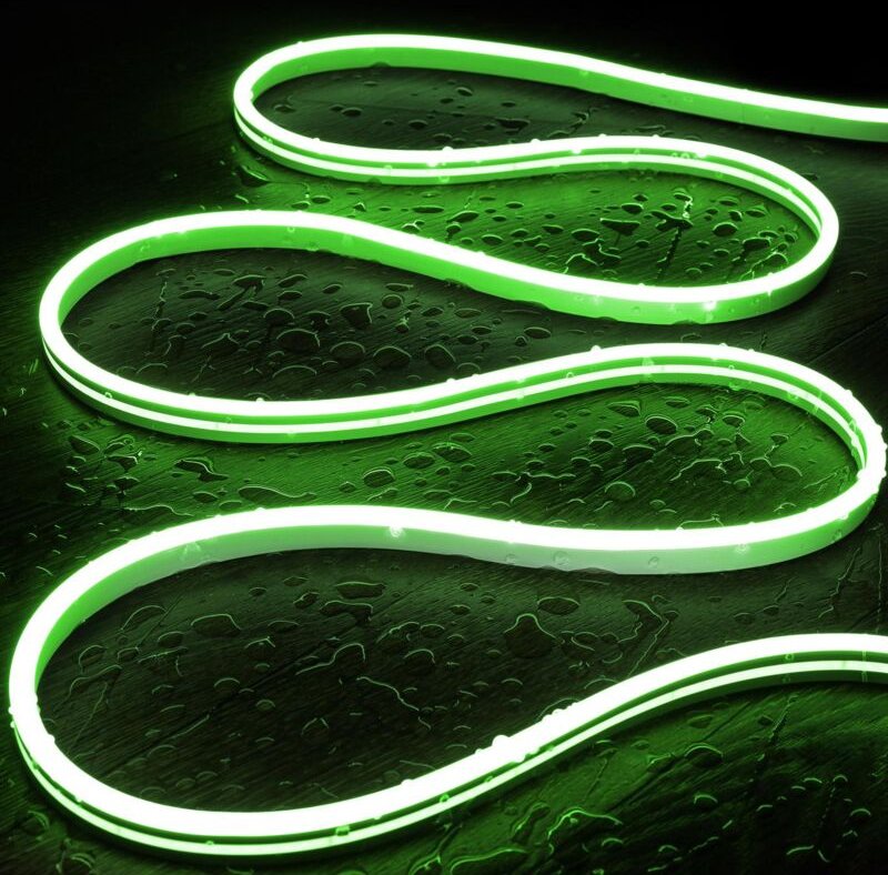 LED-Streifen Neon 48v Grün 8W/m Schnitt 5cm IP65 NFLEX6 nach Maß 2 m