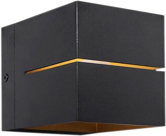 Modernes Set aus 4 Wandlampen in Schwarz mit Gold, 2-flammig – Transfer Groove