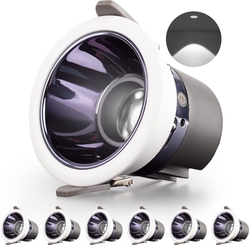 LED-Einbaustrahler für Badezimmer, 6er-Pack, 7 w, 700 lm = 70 w, Glühlampe, IP44, Kaltweiß 6000 k, ac 220–240 v, Ausschn...