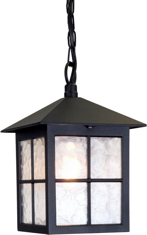 Elstead - Winchester - 1 leichte Deckenleuchte für den Außenbereich Schwarz IP43, E27