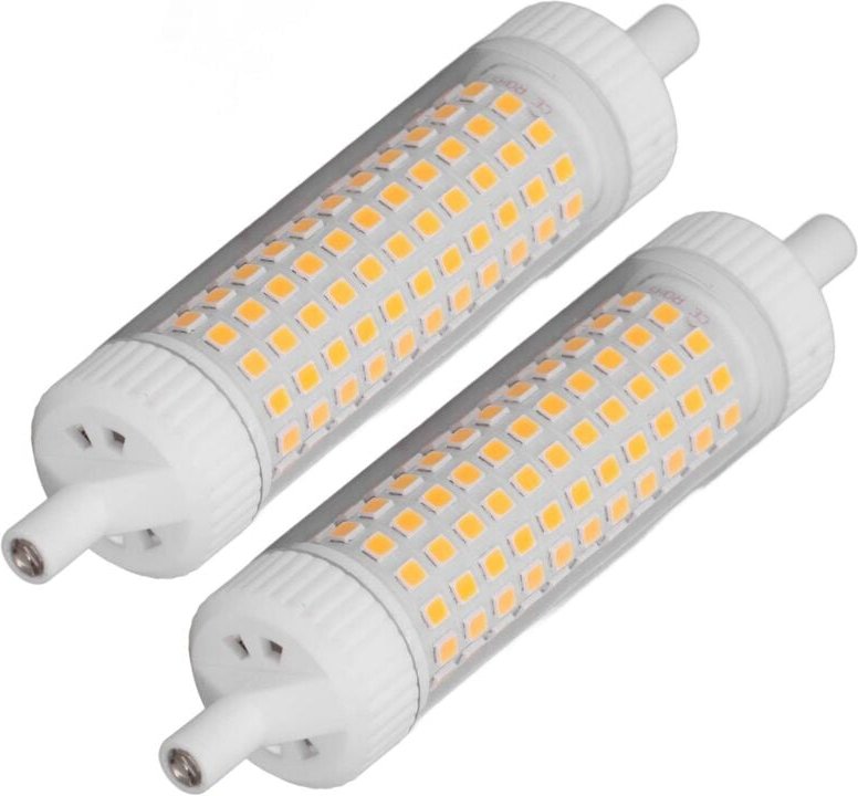 LED-Lampe, R7S Dimmbare Doppelseitige LED-Lampe 15W Sicher Plug & Play Energiesparend für Nachtbeleuchtung Werbebeleucht...