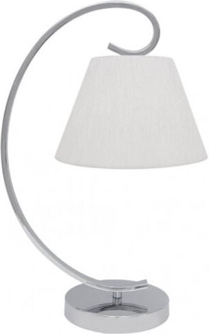 Bogota Tischlampe 1xe27 Chrom weiß Lampenschirm 42x20x26 cm