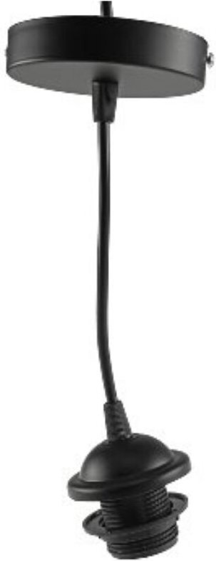 Hängeleuchte mit E27 Fassung, 80cm Kabel Ø 40mm für Lampenschirme, schwarz