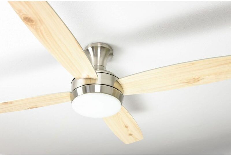 Thumbnail - Deckenventilator Saturn Nickel mit Licht & Fernbedienung