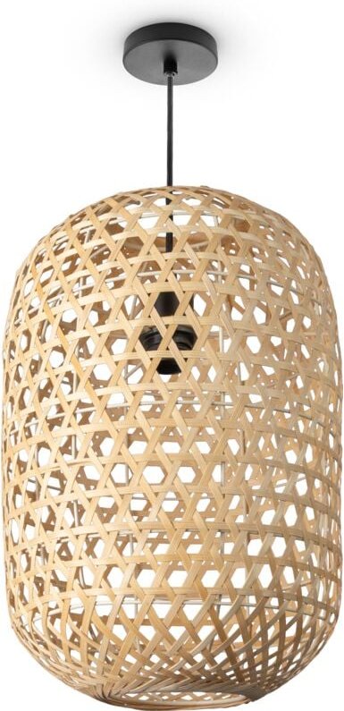 Paco Home Hängeleuchte Bambus Esszimmer Korblampe Hängend Pendellampe Papier Gras Boho E27 Natur (Ø30cm), Pendelleuchte ...