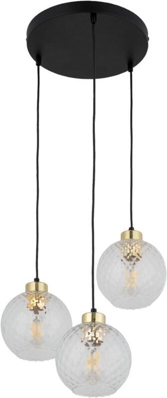 TK Devon Cluster Pendelleuchte Deckenleuchte Schwarz 3xE27