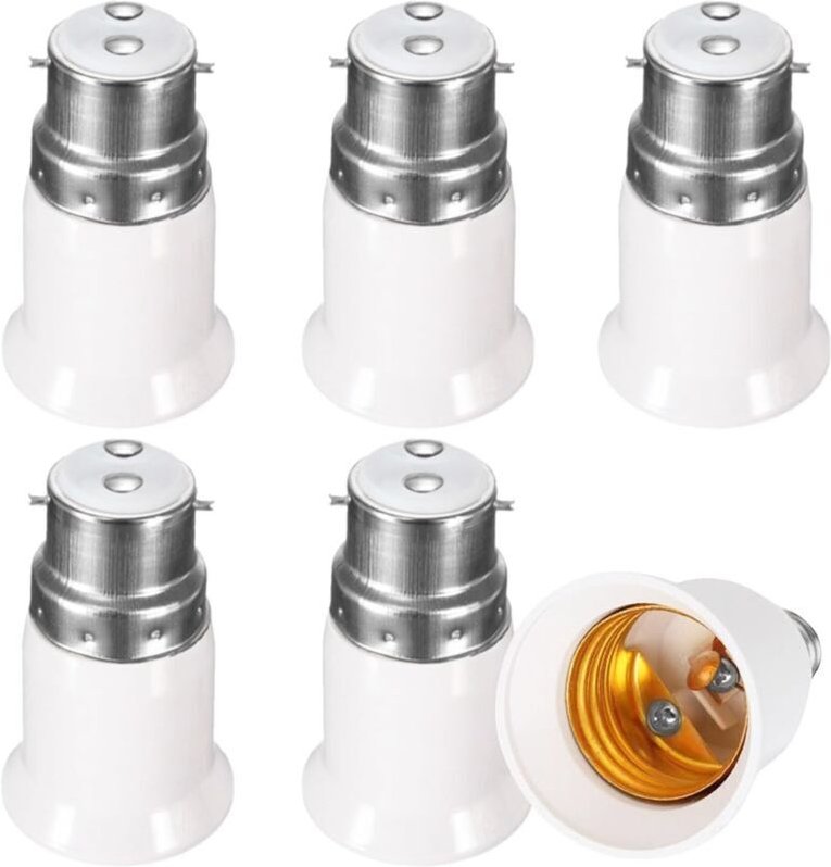 Adattatore per attacco KZQ 6x, adattatore per attacco B22 a E27, convertitore di base per lampadina a led