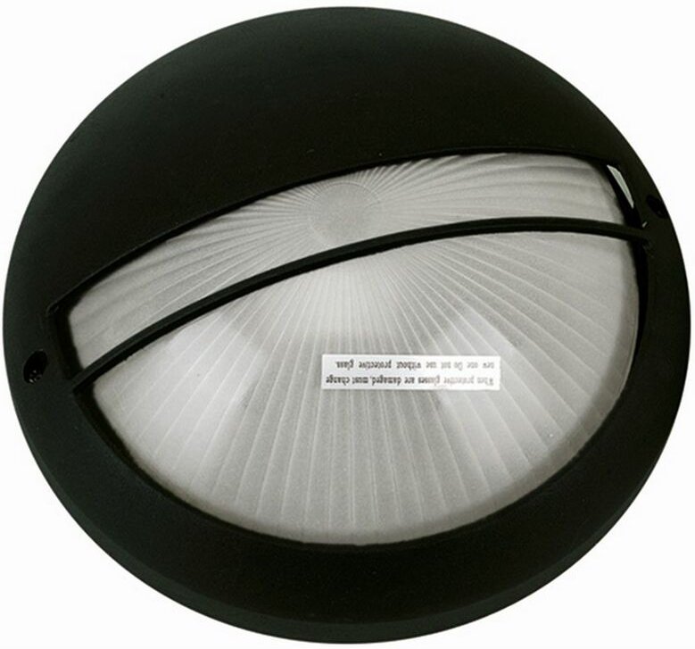 Licht-erlebnisse - Wandleuchte außen ø 26 cm E27 IP44 Schwarz Haus Hof Aluminium Maritim Außenlampe