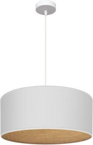 Fabrilamp - Tania Pendelleuchte 1xe27 Weiß/Weiß-Weiß Holz Regx50x50 Cm