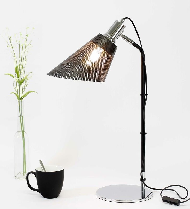 Stehleuchte 63 cm E27 Schwarz Metall Modern Stehlampe