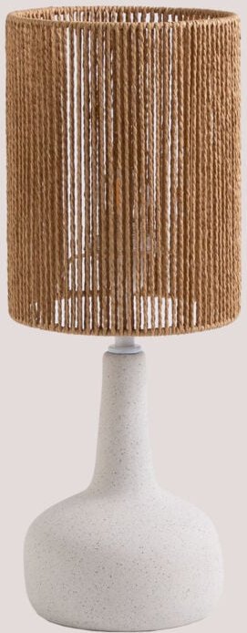 Tischlampe aus Keramik Tiltil Gardenia Weiß - Sklum