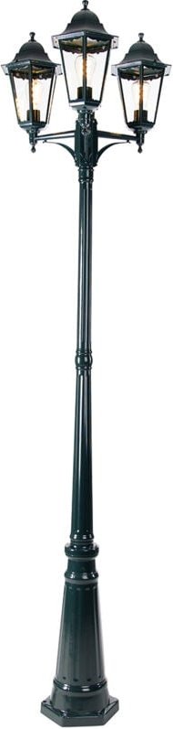 Qazqa - Rustikale Außenlaterne dunkelgrün 3-Licht IP44 - New Orleans