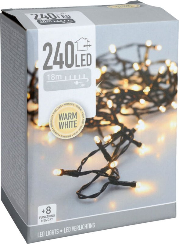 Lichterkette 240 LEDs Warmweiß Außen IP44 29m