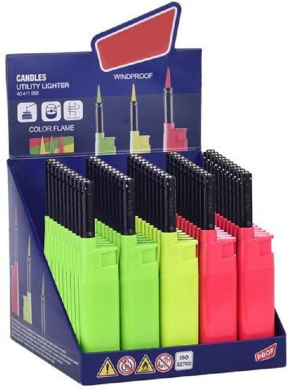 Trade Shop Traesio - Trade Shop - set 2 stück feuerzeug gasfeuerzeug farbe flamme winddicht bunte 40411668 -