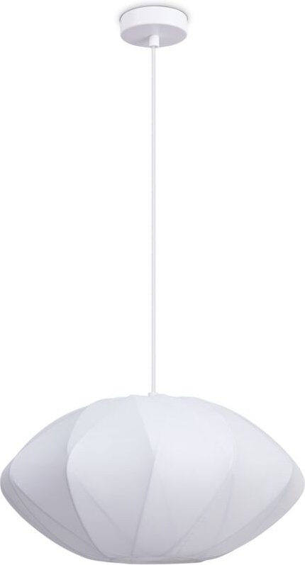 Hängelampe Pendellampe Wohnzimmer Schlafzimmer Esszimmer Modern Nylon E27 Weiß, Pendelleuchte - Typ 2 - Paco Home