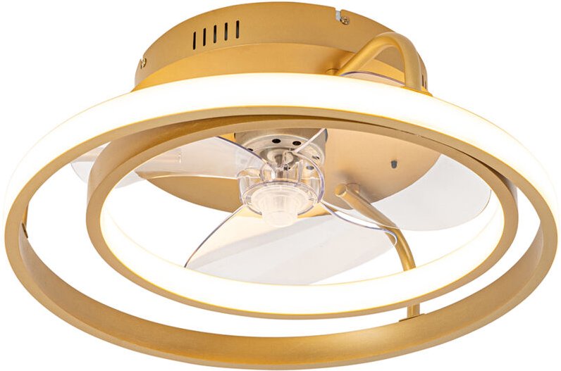 Deckenventilator Gold 46,5 cm inkl. LED mit Fernbedienung - Kees
