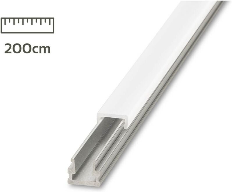 LED Aufbau U-Profil eloxiert 8 x 7,8mm opal 200cm
