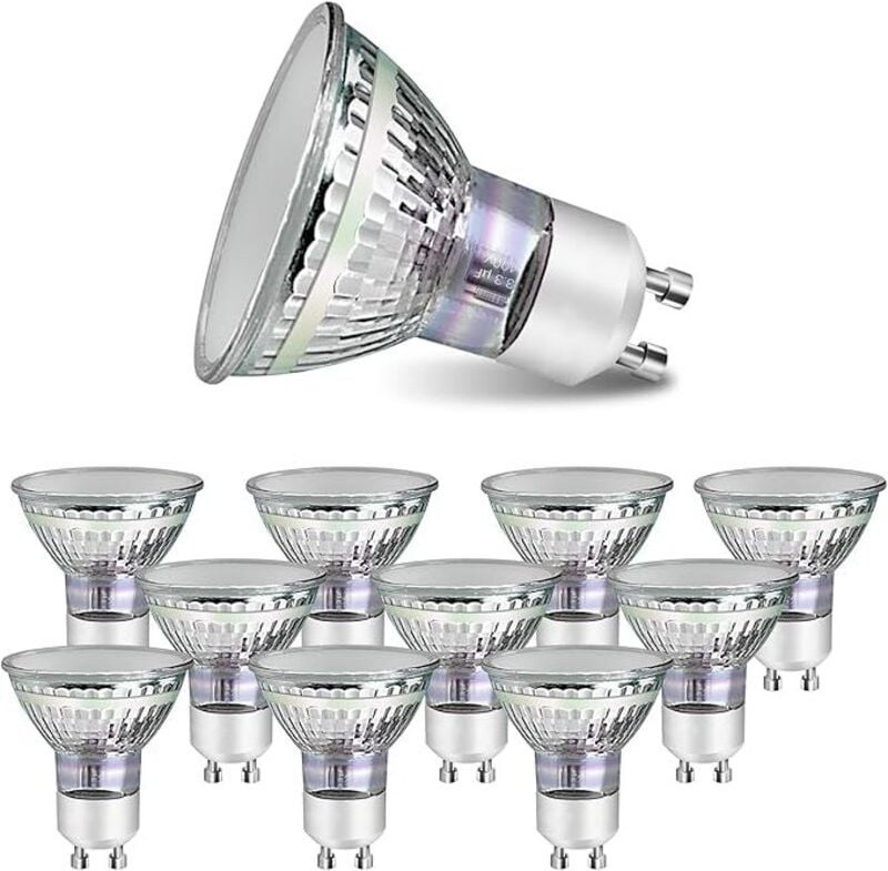 Gbly - Packung mit 10 GU10 led Warmweiß 4 w Leuchtmitteln Ersetzt 40 w Halogenlampe 3000 k Energiesparleuchtmittel Strah...