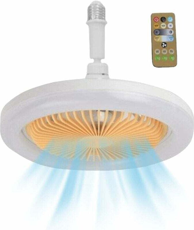 Thumbnail - Shining House - Deckenventilator mit Lichtern und Fernbedienung, LED-Deckenventilator E27 a, variabler, leiser 30-W-Deck...