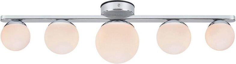 Markslojd - puro Decken-, Wand-5 Kugelleuchte Chrom, Opal, IP44