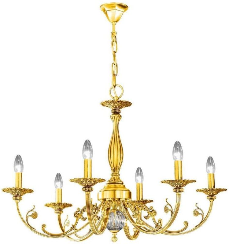 Kolarz - pisani Kronleuchter mit mehreren Armen 6 Licht 24 Karat Gold