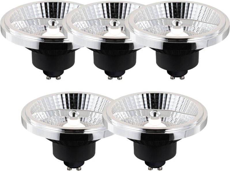 Luedd - Set mit 5 smarten GU10 dimmbaren LED-Lampen AR111 10W 800 lm 2200 - 6500K