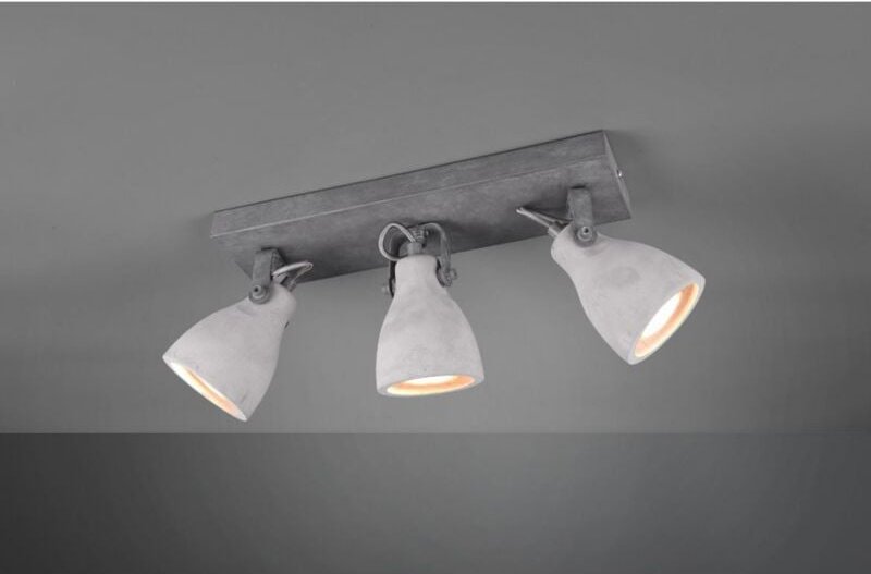 Betonlampe 3 verstellbare Spots Beton-Trio-Beleuchtung