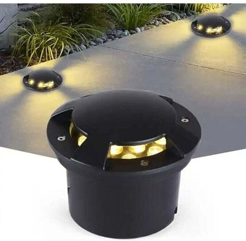 LED-Gartenstrahler zum Einbauen – 4-seitige Beleuchtung, wasserdicht nach IP65 – Ideal zur Beleuchtung von Wegen und Ter...