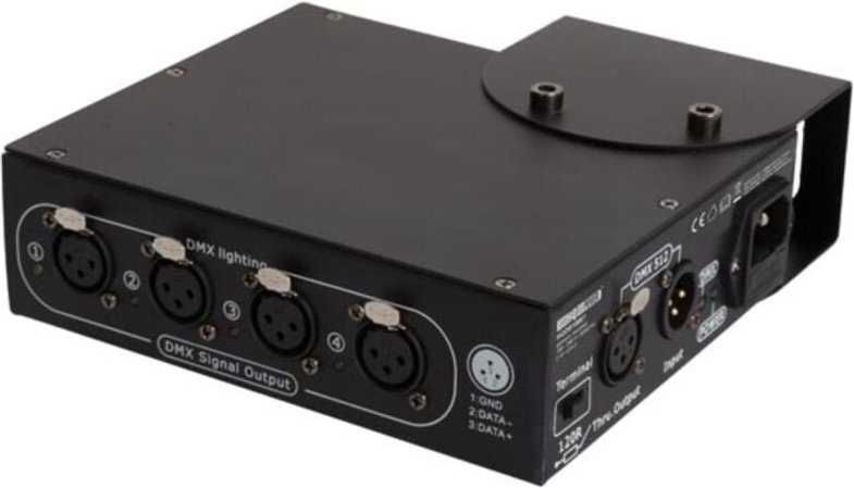 HQ-Power 4-WEGE dmx-splitter - kompaktes gehäuse