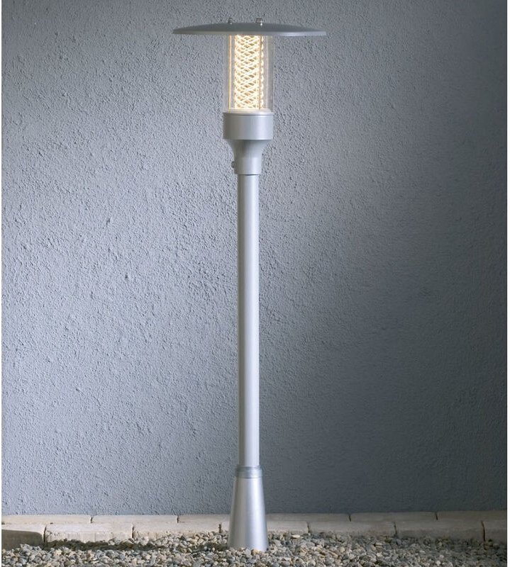 Konstsmide - Silberne Wegeleuchte nova mit Reflektorgitter, GU10, Aluminium, IP44