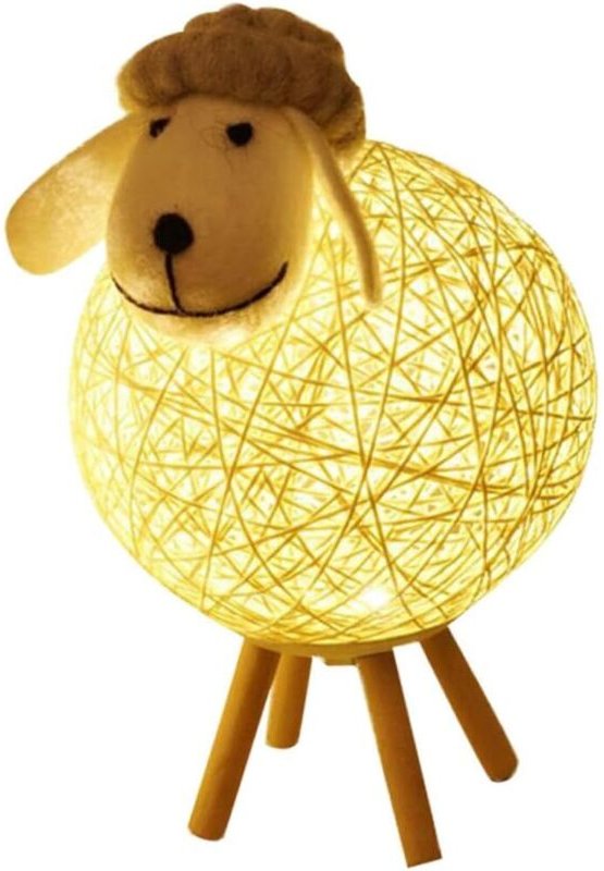 1 x Lamm-Nachtlicht, niedliche Nachttischlampe, neuartiges LED-Nachtlicht.
