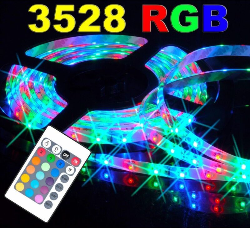 Smd3528rgbip65led-Streifen5meterrollemitnetzteilundfernbedienung