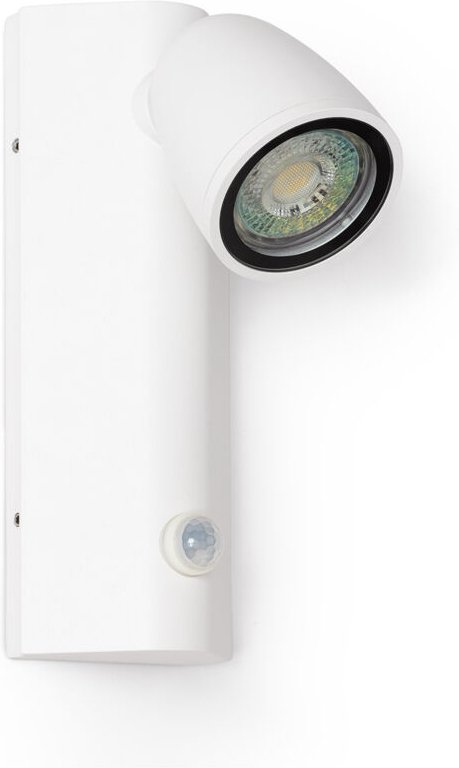 Wandleuchte Außen Aluminium mit Bewegungssensor Abel Weiß