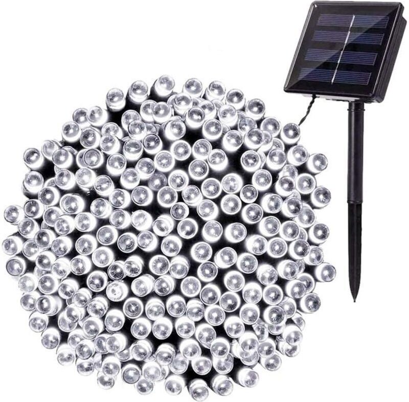 Weihnachts-Solar-Lichterkette, 22 m, 200 LEDs, 8 Modi, wasserdicht, für drinnen, Garten, Terrasse, Hochzeit, Party, Gebu...