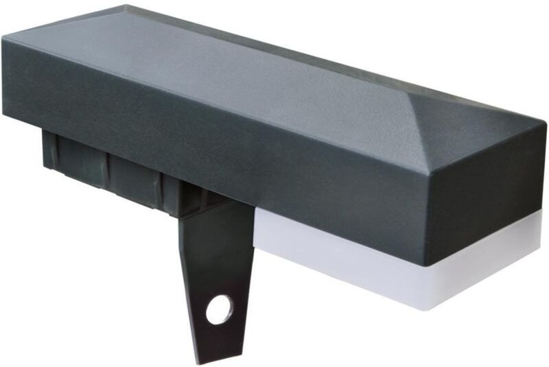 Zaunleuchte / LED Leuchte für Zaunpfosten 60x40mm - Farbe: anthrazitgrau - Leuchtmittel: Ohne