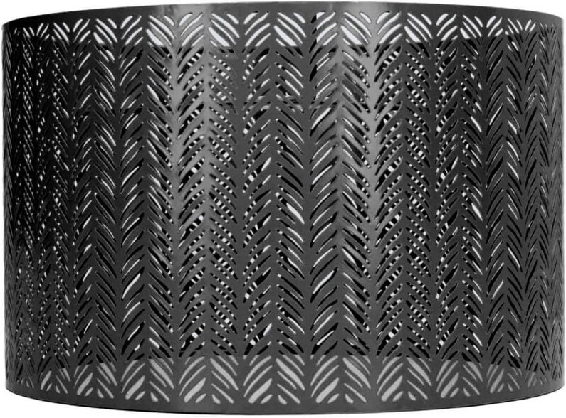 Trommel-Lampenschirm, E27, E14, Clip-Tannenblattform, ausgehhltes Metall, dekorative Lampenschirmabdeckung für Tisch, Wa...