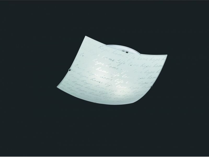 Iperbriko - Signa Deckenleuchte, weißes Glas, Signature-Dekorationen, 40 x 40 cm, Trio-Beleuchtung