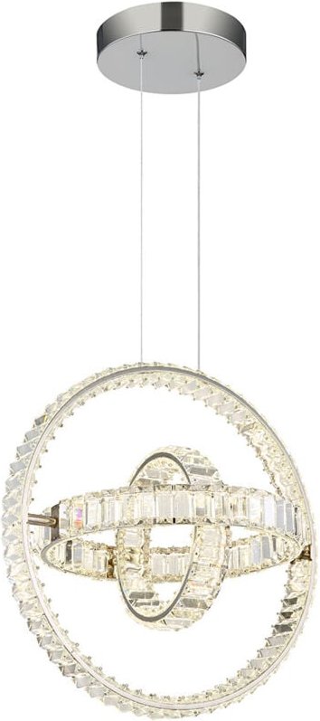 Kristallleuchte Hängeleuchte Pendellampe led Fernbedienung cct Dimmer chrom klar