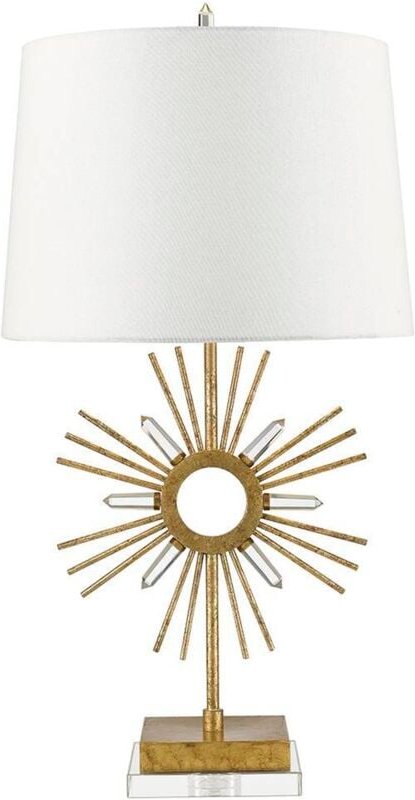 Sun King - 1 Leuchttischlampe Gold, E27 - Elstead