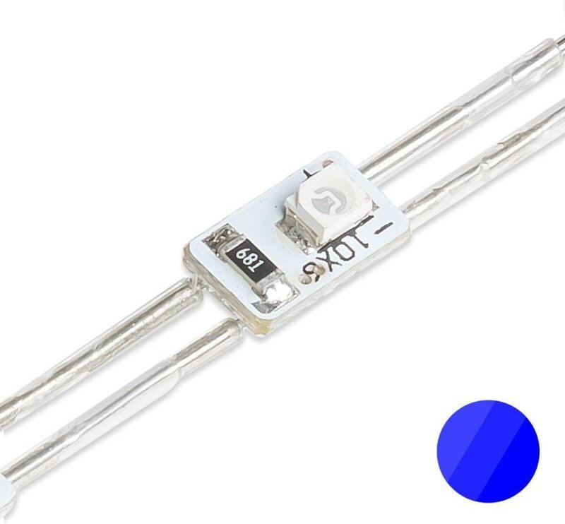 LED Module SMD2835 2 Chip 12V 0,24W 38LED/m 5 Meter - Lichtfarbe: Blau