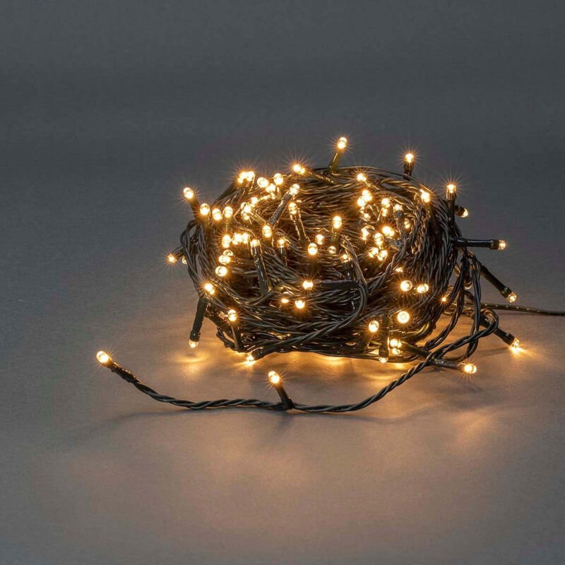 Thumbnail - Weihnachtsbeleuchtung string 180 leds warmwei 1350 m lichteffekte 7 innen oder auen netzadapter
