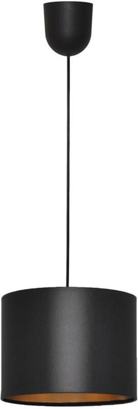 Alba Zylindrische Pendel-Deckenleuchte Schwarz, Gold 20cm - Helam